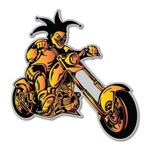 Joker on Bike Color Car Vinyl Sticker SELECT SIZE