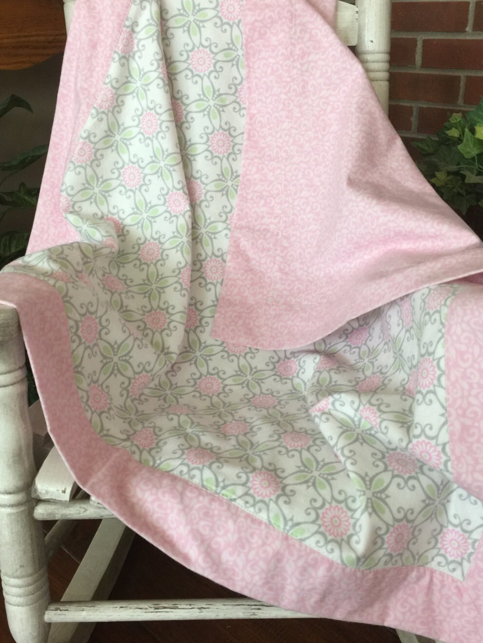 Baby Girl Receiving Blanket Flannel Baby Blanket Pink Baby