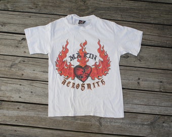 Vintage Aerosmith Shirt Ma Kin Ringer T-Shirt 1994 Made in the USA MC-ET40