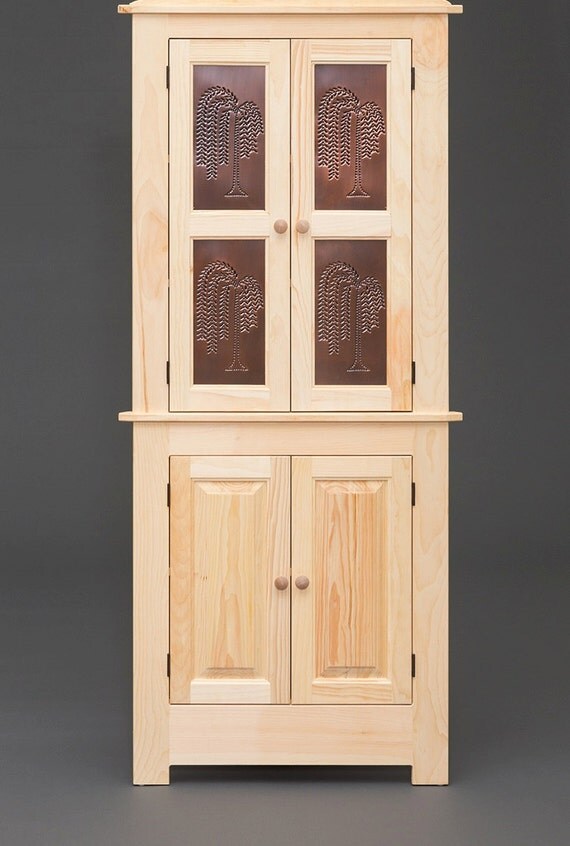 Amish Built Handcrafted Unfinished Pine Corner by ValensFurniture