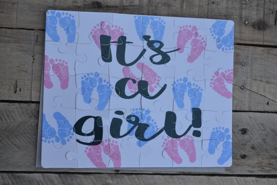 Gender Reveal 30 Piece Puzzle Baby Reveal Party