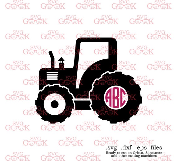 Download Tractor SVG cut files Farm Tractor Monogram Frame svg dxf cut