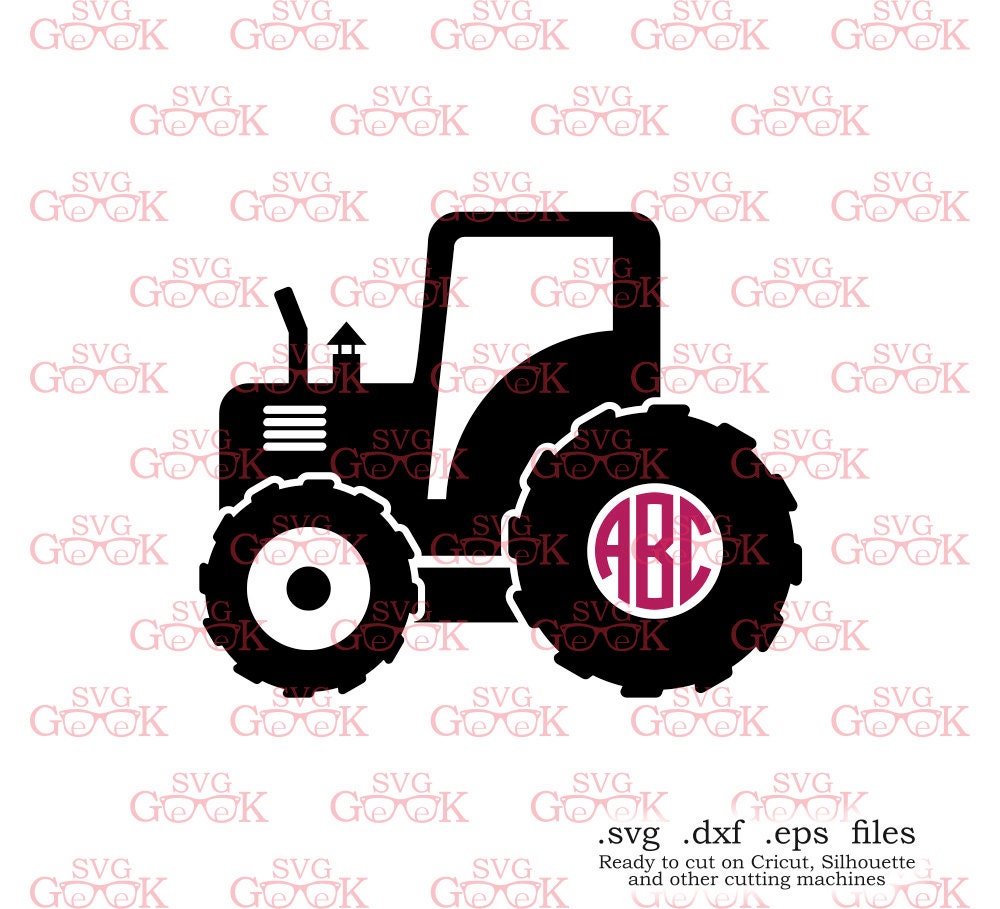 Download Tractor SVG cut files Farm Tractor Monogram Frame svg cut