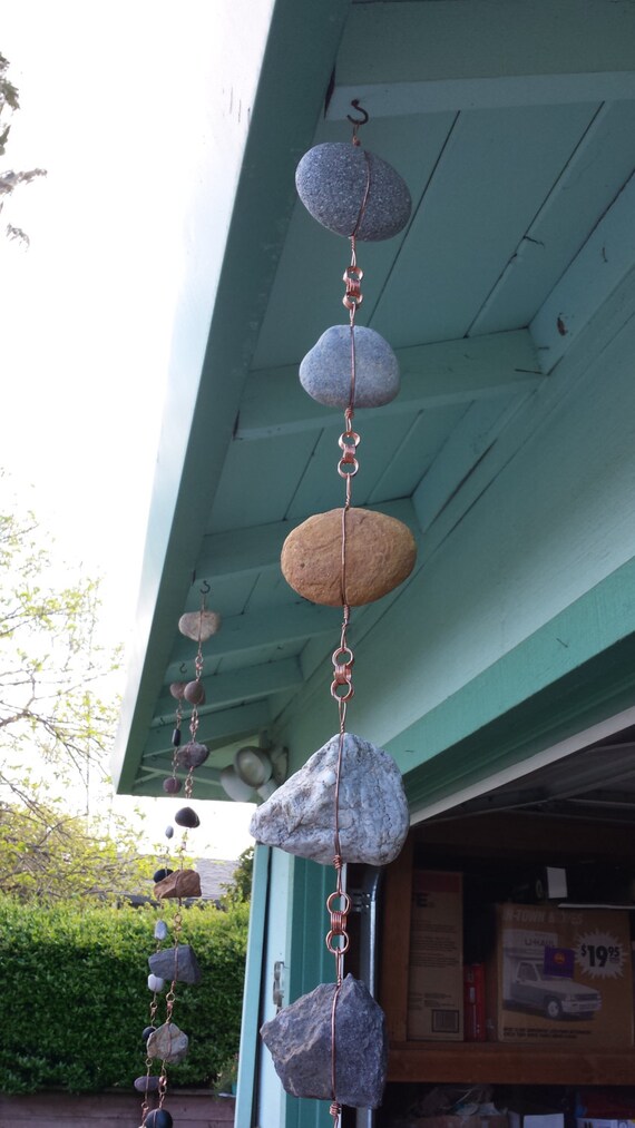 Custom Rock Rain Chains for Patio and Garden by DamonImaginations