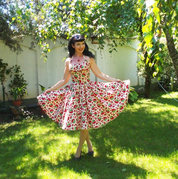 Pinup dress 'Cherry Picker' PLUS SIZE AVAILABLE