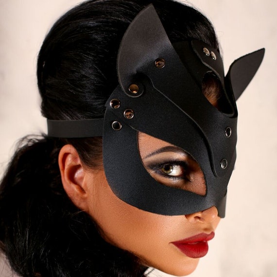 Masquerade Leather Cat Masks For Women 