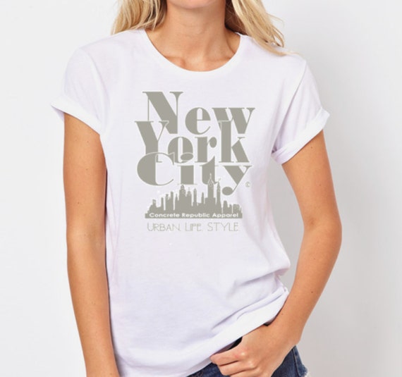Womens New York City Tee-Graphic by ConcreteRepublic on Etsy