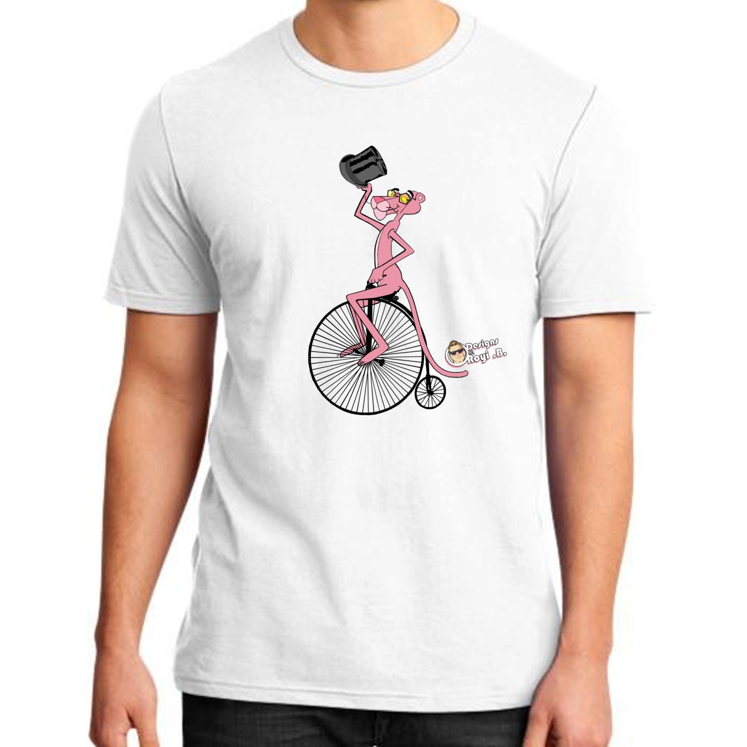 Pink Panther Retro T-shirt for Men by DesignsByRoyiB on Etsy