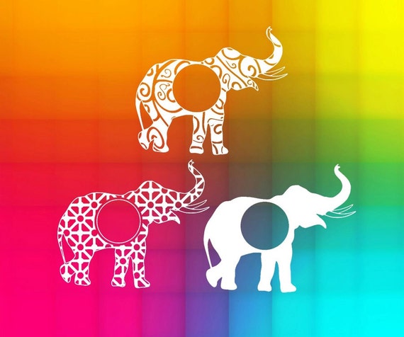 Download elephant Design svg elephant monogram SVG files for Cricut
