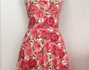 Cocktail dress. Cotton dress. Peones. XS