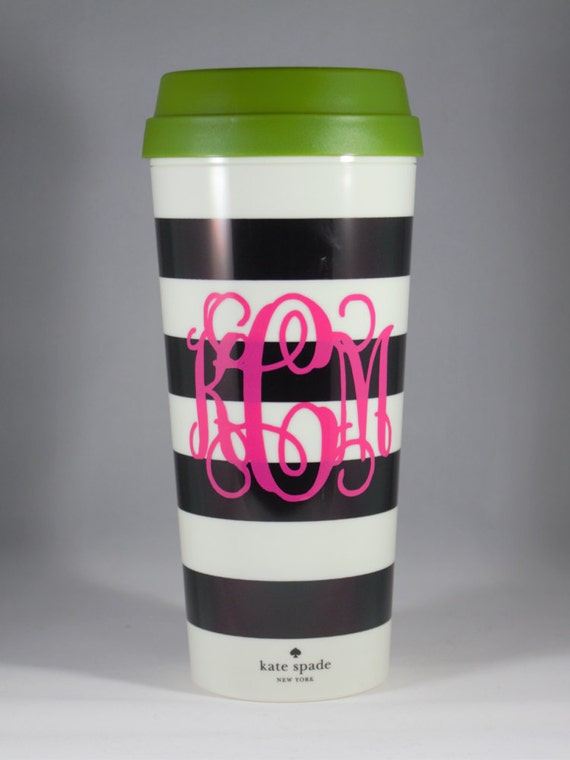 Kate Spade Cup with Vinyl Monogram Monogram Decal in Vine or