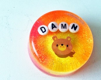 MADE TO ORDER - Waterproof Art for your Shower: Damn, Bathroom Decor, Shower Decor, Stocking Stuffer, Gift for Her, Gift for Him