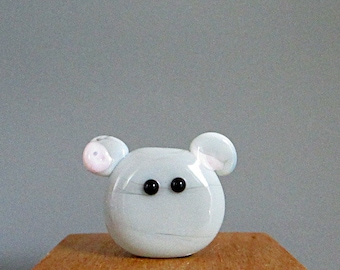 Handmade Mouse Bead Lampwork Focal by teribeads - Pixie FatCat Pal