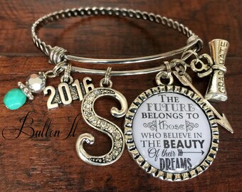 GRADUATION gift, Graduate bracelet, college graduation gift, Class of 2017, bangle bracelet, INSPIRATIONAL jewelry Inspirational gifts Dream