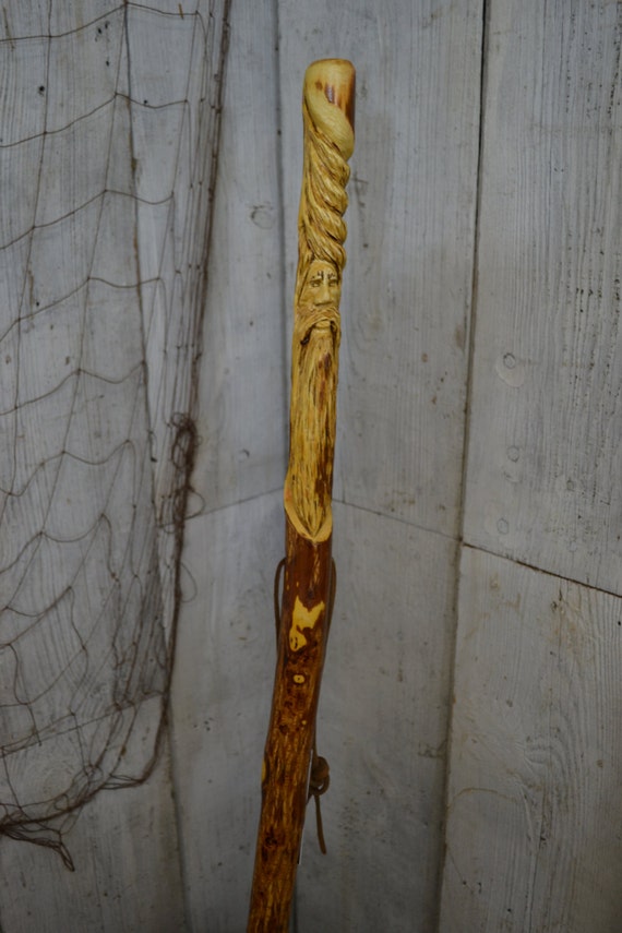 Walking Stick Wood Spirit Walking Stick Carving Hand Carved 1532