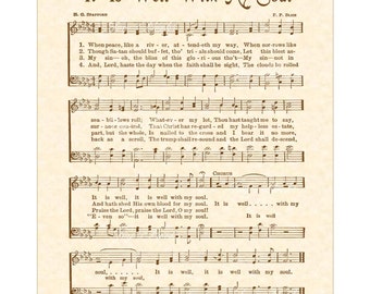 VICTORY IN JESUS 8 x 10 Antique Hymn Art Print by VintageVerses