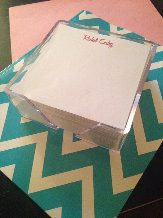Personalized Notes with square acrylic holder