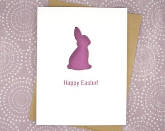 Easter Card - Happy Easter - Chocolate Bunny Card - Bunny Card - Cute Card - Simple Card - Easter Gift - Easter Bunny Card