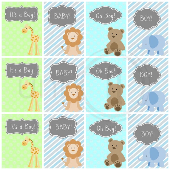 Items similar to Baby Boy Gift Tags, Baby Shower Tags