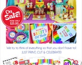 Art Birthday Party | Art Party | Art Birthday Decorations | Art Party Printables | Artist Party | Rainbow Birthday | Amanda's Parties To Go
