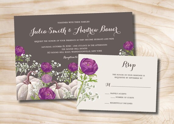 Pumpkin Wedding Invitations 6