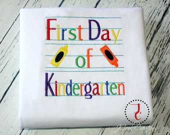 first day kindergarten shirt