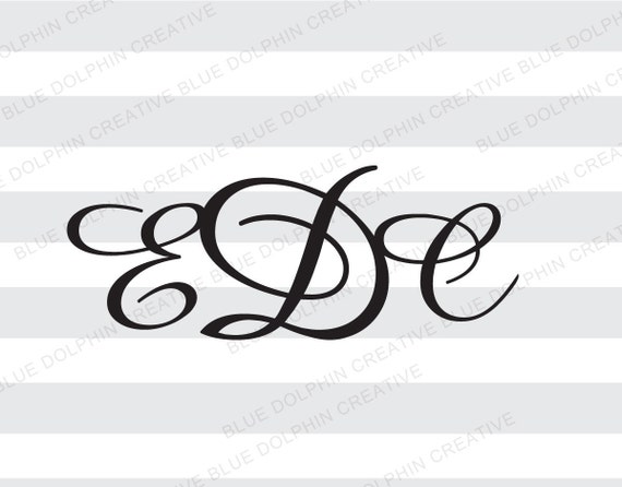 Download Fancy Script Alphabet Monogram font SVG png DXF / Cricut