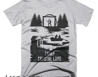 Camp Crystal Lake T Shirt Camping Shirt Friday The 13th TShirt Mens Womens Halloween Shirt Horror Movie Shirt Funny Camping Shirt