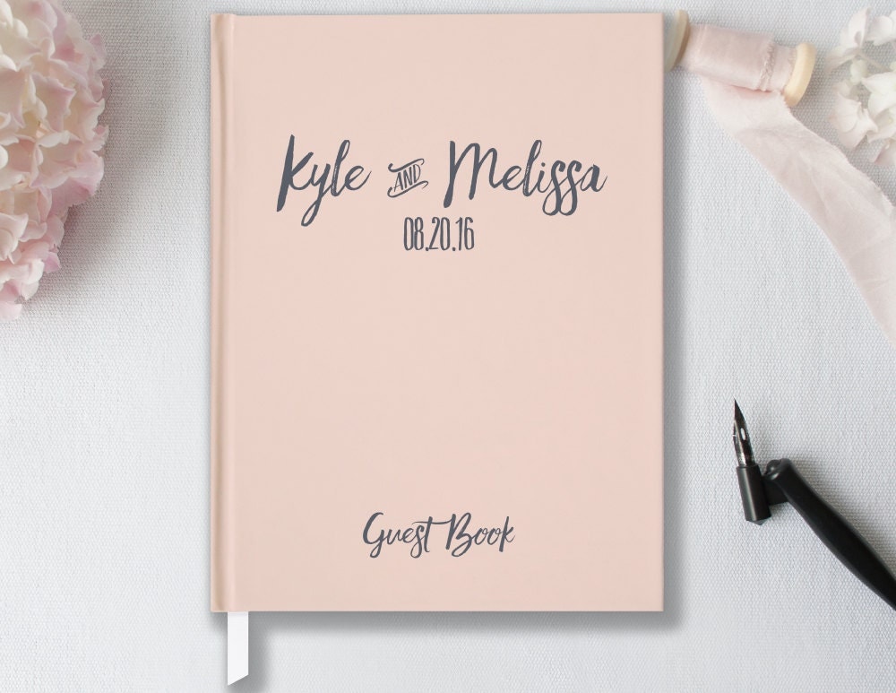 Wedding Guest Book Personalized Wedding Guestbook Custom Guest