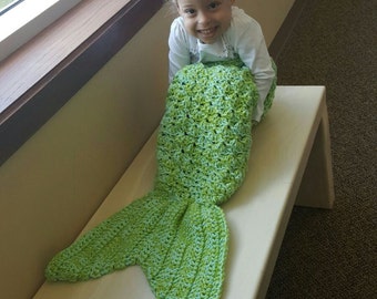 Mermaid Tail Blanket Pattern DIGITAL DOWNLOAD ONLY- 5 Sizes from Newborn to Adult!