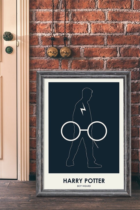 Minimalist Poster Harry Potter Print Potterhead Geek