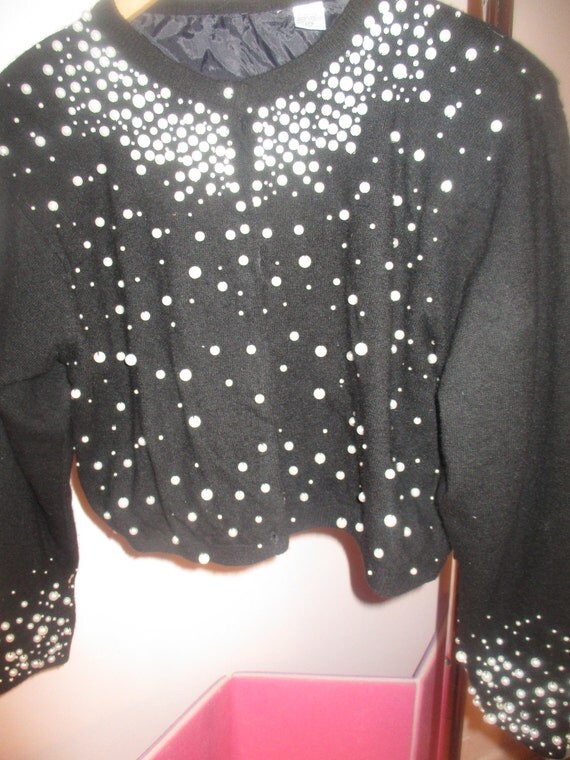 pearl covered sweater