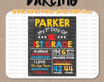 Instant Download: DO IT YOURSELF First Day of School Sign Cutting File svg/eps/png/jpg/pdf Vinyl Cutting File