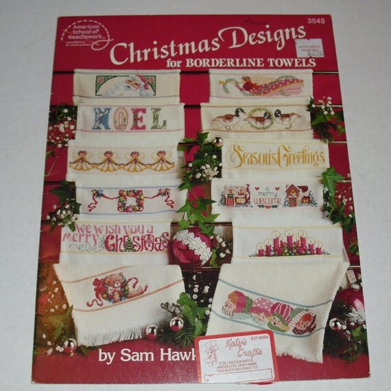 Cross stitch pattern disegni di natale per di nanascrossstitch Libretti punto croce con schemi asciugamani bagno