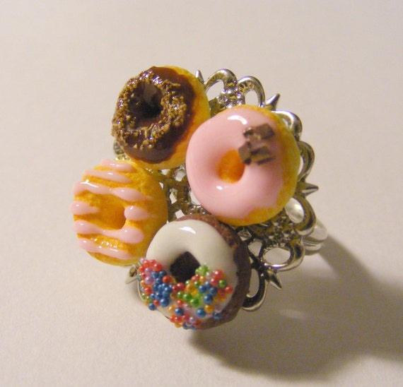 Food Jewelry Donuts Ring Glazed Donuts Doughnuts Ring