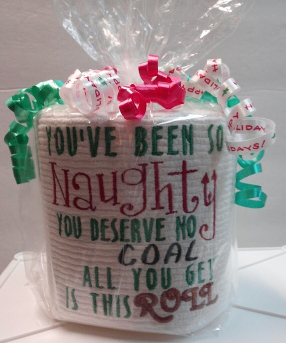 Items similar to Custom made Christmas Toilet paper gag gift. Funny