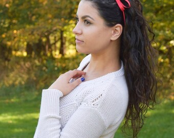 Adult Headband, Red Headband, Satin Headband, Headbanss, Girls Headbands, Womens Headband, Bow Headband Women, Christmas Headband, Hair Bows