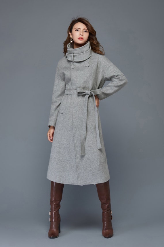 womens coats trench coat wool coat grey coat winter coat