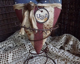 American Flag Nodder Primitive Home Decor Americana