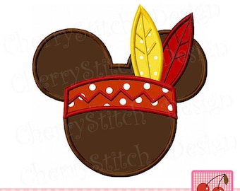 Thanksgiving Mickey Pilgrim Mickey Machine Embroidery Applique Design MM062 -for 4x4 5x5 6x6"