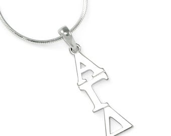 Alpha Gamma Delta Sterling Silver Lavaliere // ΑΓΔ Sorority Jewelry // Sorority necklace // Sorority gifts // Gifts for Her // Greek life