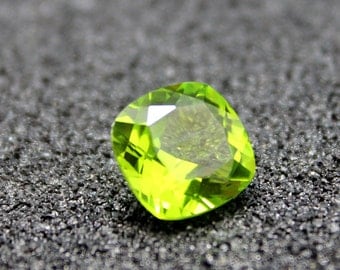 Peridot Square Faceted Gemstone Cushion Cut Peridot Gem Multiple Sizes to Choose C05G