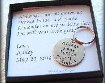 Father of the Bride gift. from Bride to DAD, Always your little girl, to DAD from bride on wedding day