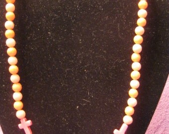 SHADES of PINK Choker with CROSSES