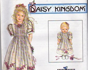 Simplicity Sewing Pattern, Daisy Kingdom, Girls Sizes 3,4,5,6, Dress and Matching 18 Inch Doll Clothes Pattern, Simplicity 7999, Uncut