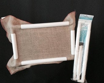 PVC Rug Hooking lap frame- Deanne Fitzpatrick Studio