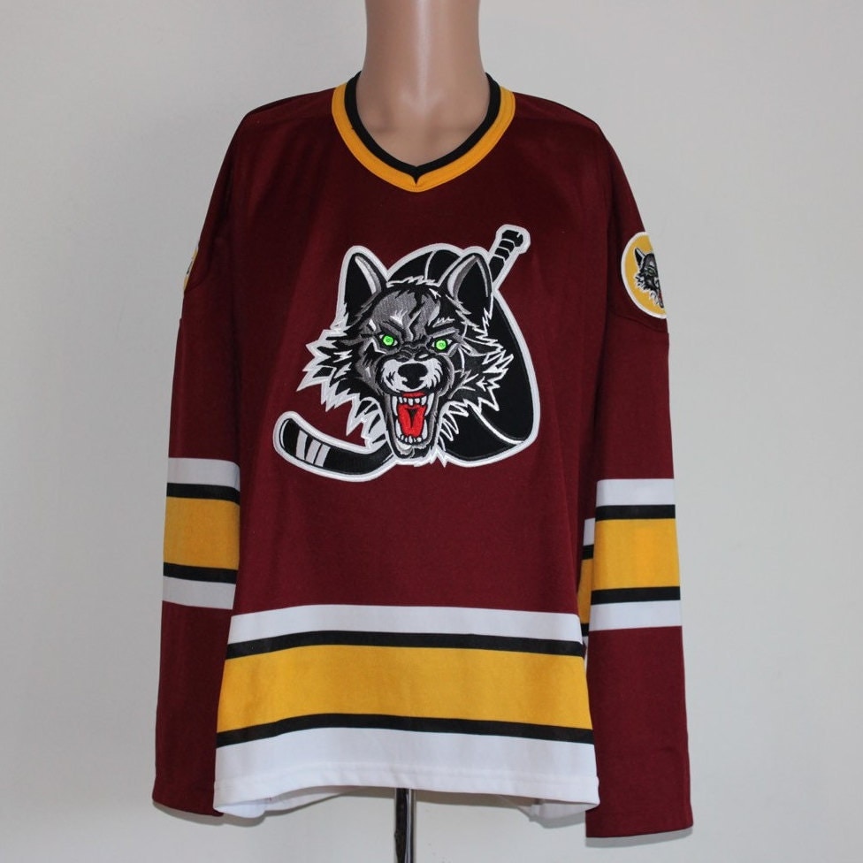 Vintage Chicago Wolves AHL Bauer Hockey Jersey L/XL