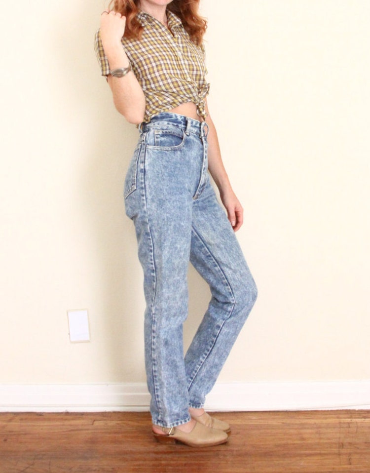 90s mom jeans high waisted jeans 24 waist size 0 by YatesVintage