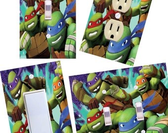 Teenage Mutant Ninja Turtles Light switch cover wall plates TMNT kids room decor