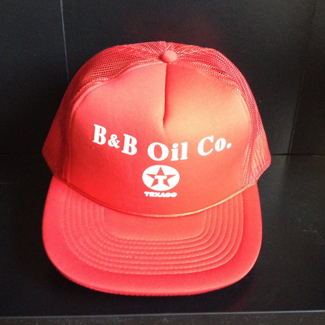 Vintage Baseball Cap B&B Oil Company Texaco By DaydreamVintage77